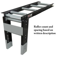 Roller Table Extension 4' x 14" Kit 4 rollers 12” Apart