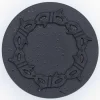 Round Knob with Barbed Wire, Matte Black
