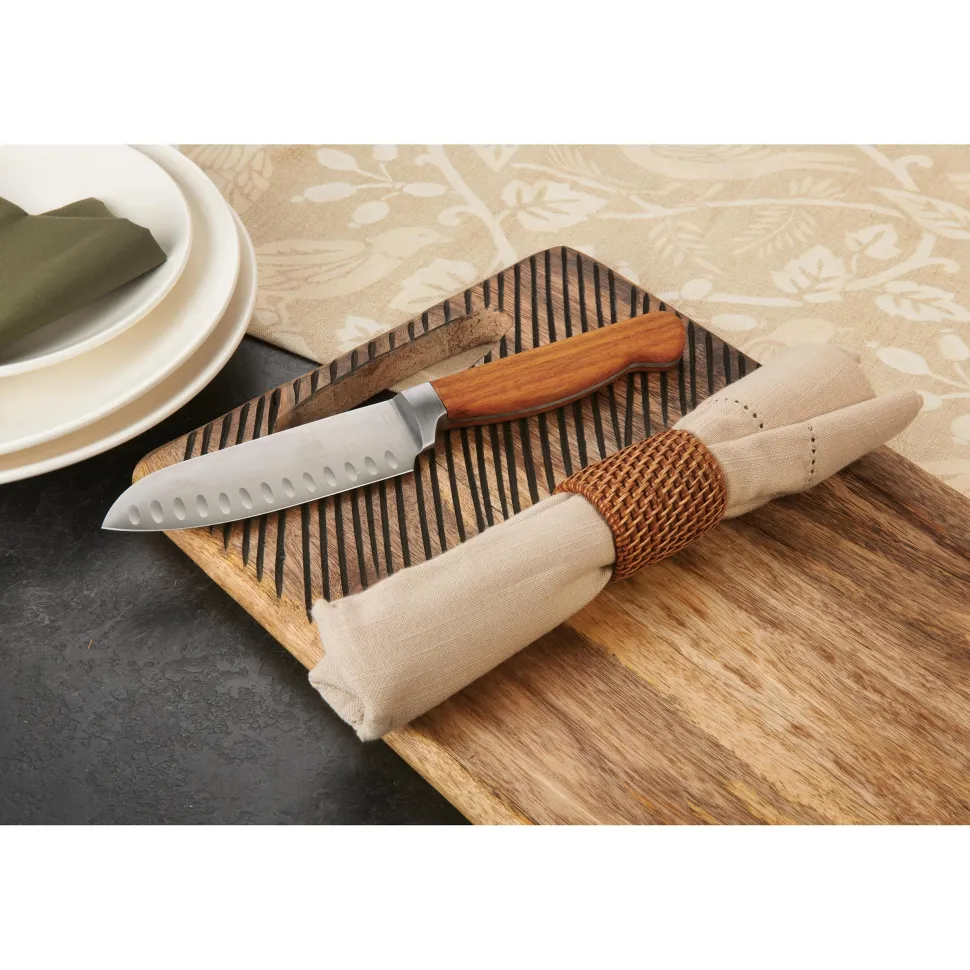 Santoku Knife for Mincing Slicing and Dicing Vegetables 10-3/4" 4116 Stainless Steel Unfinished Kit