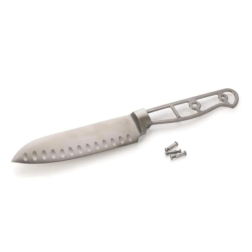 Santoku Knife for Mincing Slicing and Dicing Vegetables 10-3/4" 4116 Stainless Steel Unfinished Kit