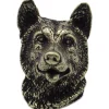Siberian Husky Knob Brass Oxide