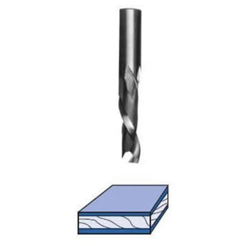 Single Flute Up/Down Cut Spiral Router Bit Solid Carbide