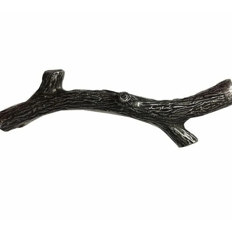 Small Twig Pull, Pewter Oxide