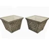 Square Planter Set Medium Washed Sandstone Set of 2