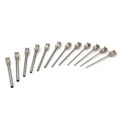Stainless Steel Luer Lock Applicator Tips Assorted Sizes 12 Piece
