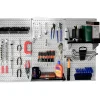Steel Pegboard, Standard Workbench Kit in Gray with Black Accessories