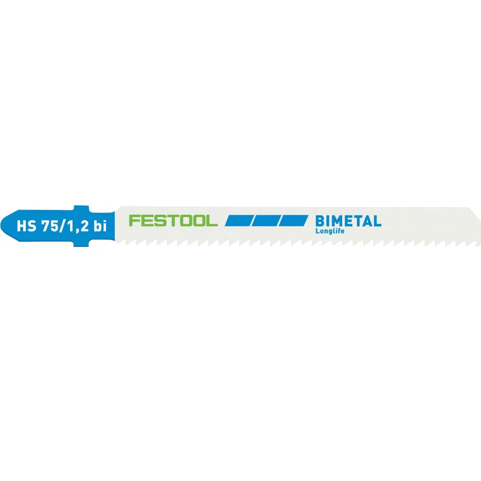 Steel/Stainless Steel Metal Cutting Jigsaw Blades, 75mm L, 1.2 pitch, 5 pack