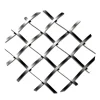 .5" Straight Flat Diamond Decorative Grille Satin Nickel, 36" W x 48" L Sheet