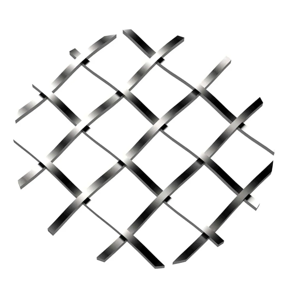 .5" Straight Flat Diamond Decorative Grille Satin Nickel, 36" W x 48" L Sheet