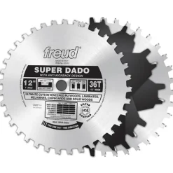 Super Dado Set 36 Teeth 12" Blade 1" Arbor