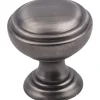 Tiffany Knob, 1-1/4" Dia., Brushed Pewter