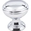 Tiffany Knob, 1-1/4" Dia., Polished Chrome