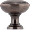 Traditional Knob 1-3/16" D Antique Copper
