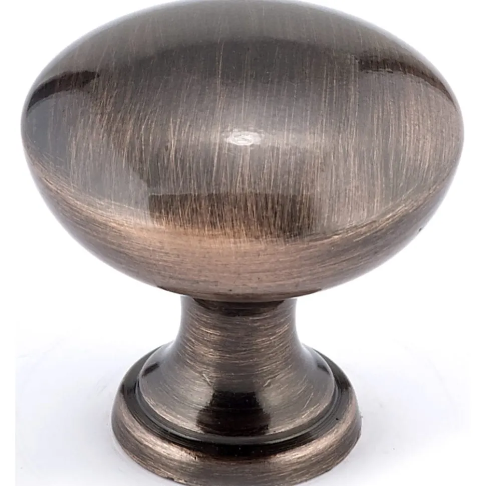 Traditional Knob 1-3/16" D Antique Copper