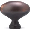 Traditional Oval Knob 1-31/32" x 1-3/32" Brushed Oil-Rubbed Bronze
