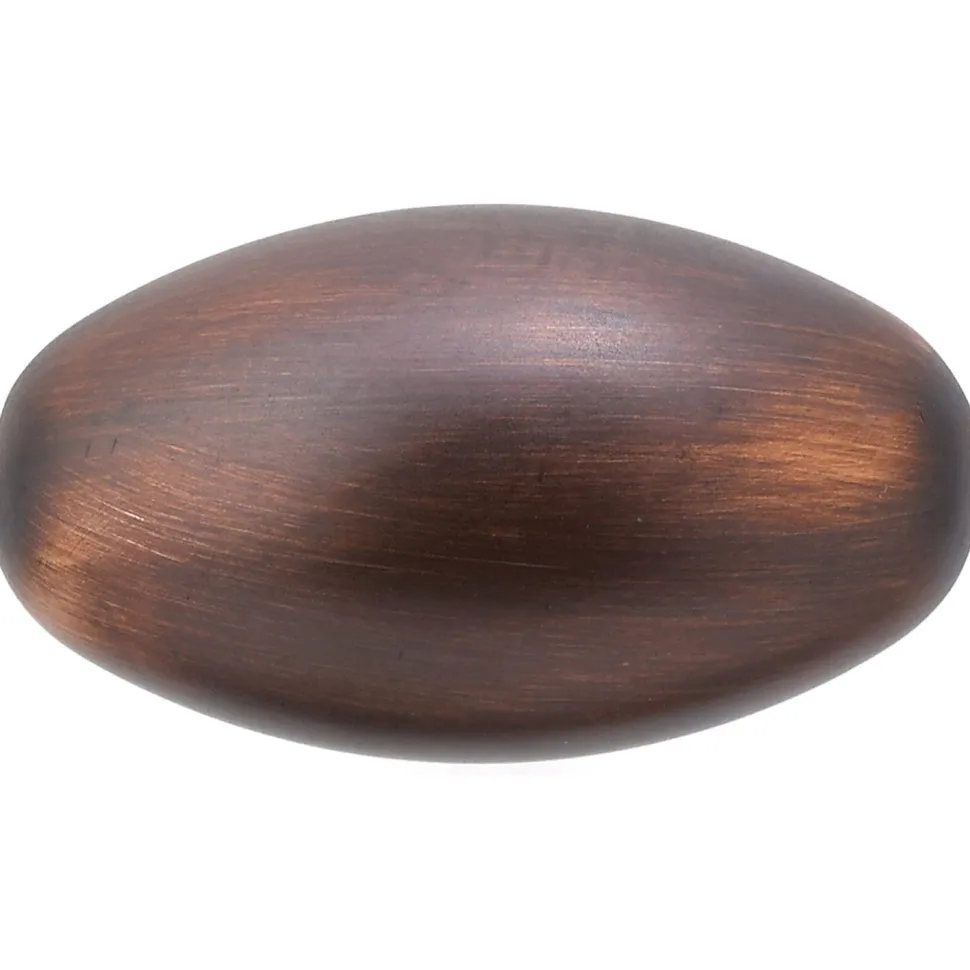 Traditional Oval Knob 1-31/32" x 1-3/32" Brushed Oil-Rubbed Bronze