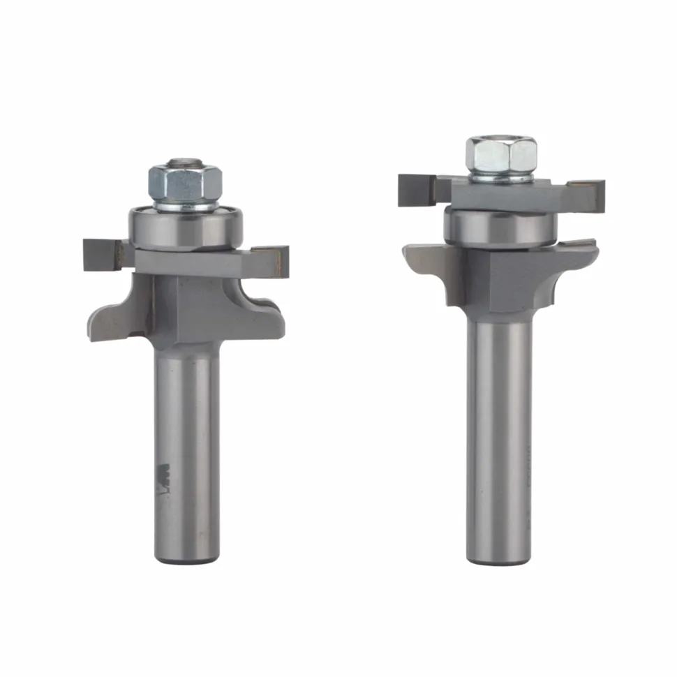 Traditional Stile and Rail Door Router Bit Set 1/2" SH 1-5/8" OD x 7/8" CL 2 Piece