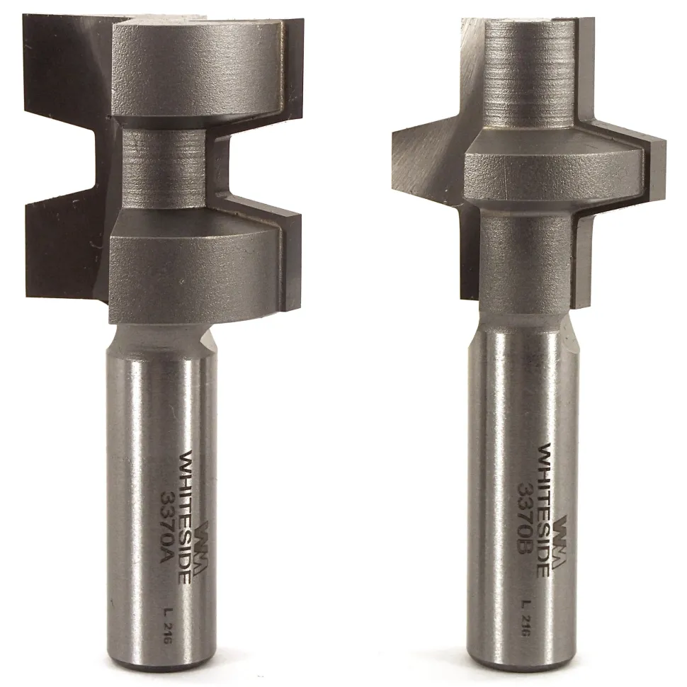 3370 Wedge Tongue And Groove (2) Router Bit 1-1/4" D X 1-1/4" CL X 2-7/8" OL