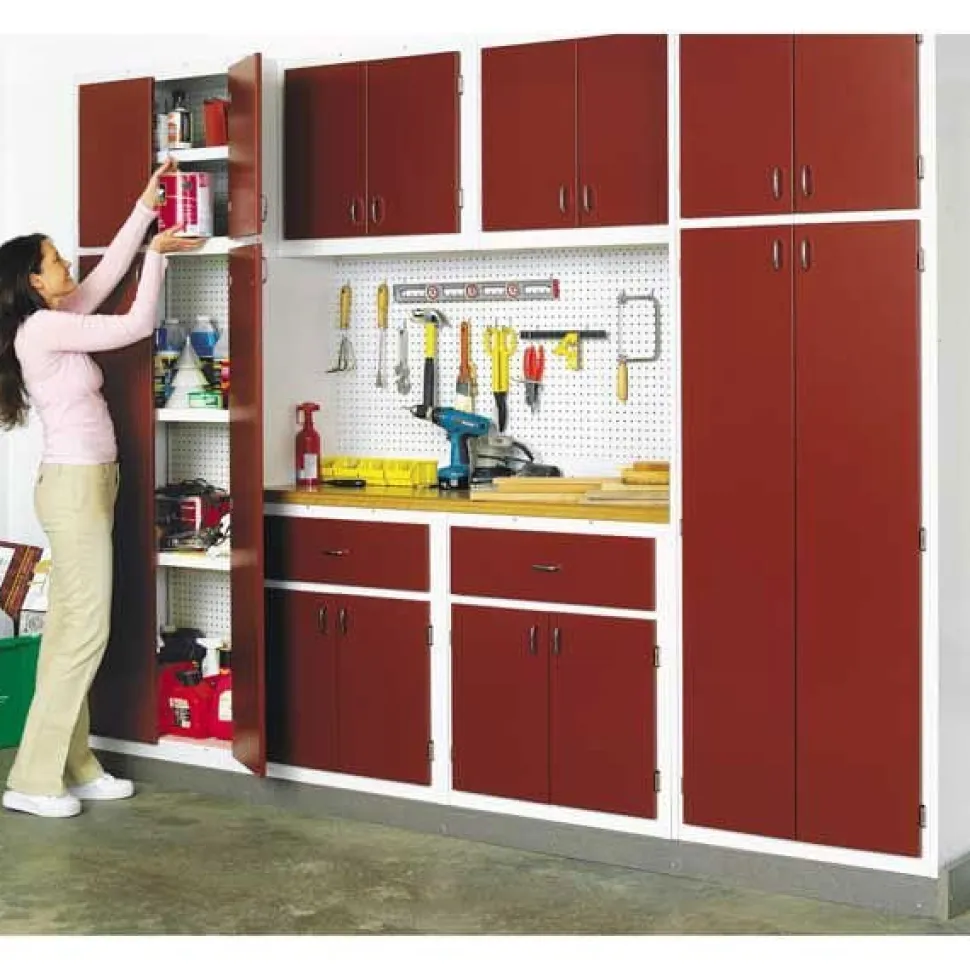 Woodworking Project Paper Plan to Build Utility Cabinet System for your Basement or Garage