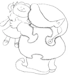 Woodworking Project Paper Plan to Build Elf Kissing Doll