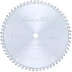 10" x 60T Carbide Tipped Thin Kerf Sliding Compound, Miter and Radial ArmBlade, Negative 5 Deg., 5/8" Bore, ATB