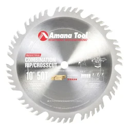 10" X 50T Combination Blade 4+1, 15 Degree, 5/8" Bore